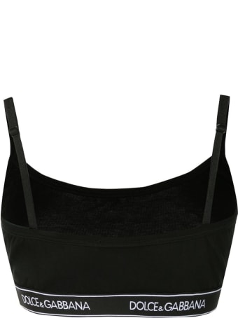 Dolce & Gabbana Stretch Fabric Top With Logo