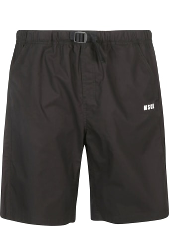 MSGM Logo Print Swim Shorts