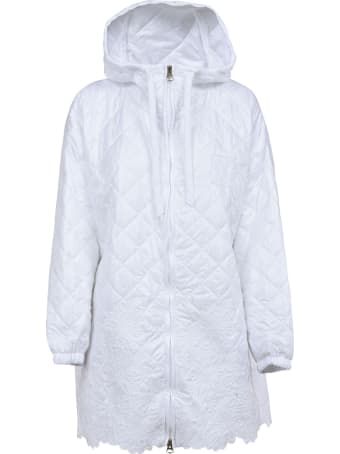 Ermanno Scervino Quilted Hooded Zip Raincoat
