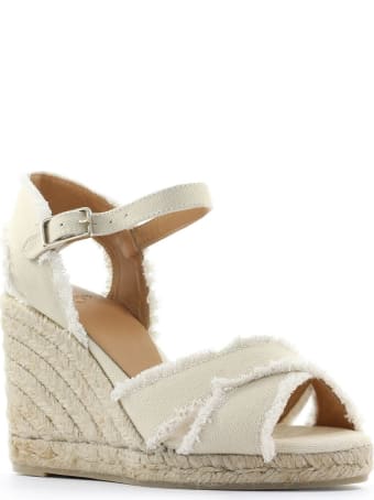 Castañer Bromelia White Wedge Espadrilles