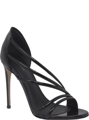 Le Silla Black Patent Scarlet 100 Sandals