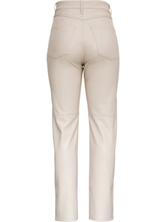 Nanushka Vinni Beige Vegan Leather Pants