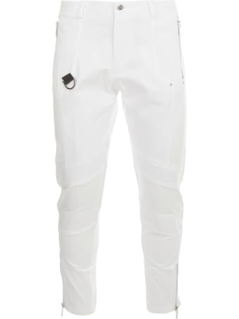 Les Hommes Cotton Twill Slim Fit Cargo Pants W/multi Zip