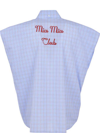 Miu Miu Logo Sleeveless Detail Shirt