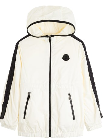 Moncler Denata Jacket In Black And White Nylon