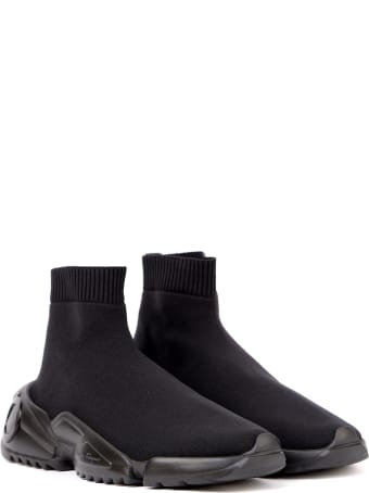 Salvatore Ferragamo Black Slip On Technical Fabric Sneaker