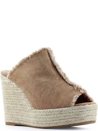 Castañer Fatima Beige Wedge Sabot