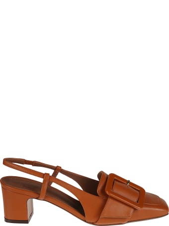 L'Autre Chose Slingback Buckle Embellished Sandals