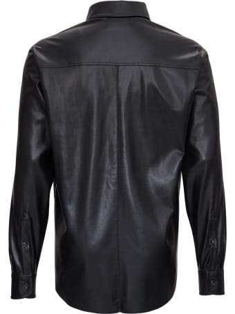 Nanushka Black Vegan Leather Shirt