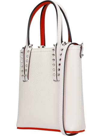 Christian Louboutin Cabata Hand Bag In White Leather