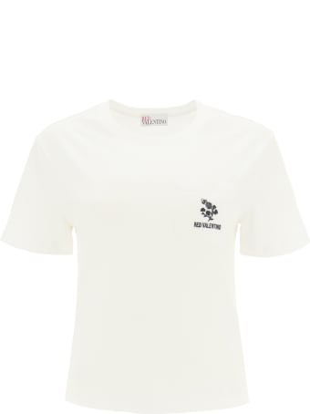 RED Valentino T-shirt With Clover Embroidery