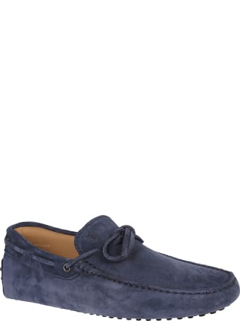 Tod's Blue Suede Gommino Driving Shoes