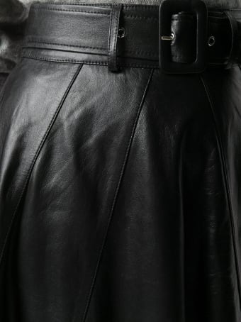 ARMA Gianni Long Leather Skirt With Belt