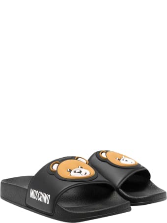 Moschino Black Slippers