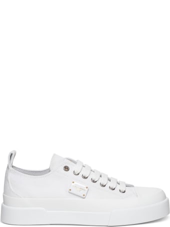 Dolce & Gabbana Portofino Light Leather And Fabric Sneakers