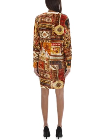 Mes Demoiselles Abstract Pattern Print Silk Dress