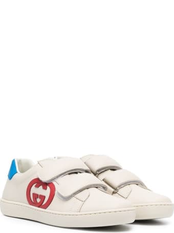 Gucci Leather Sneakers With Logo