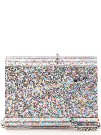 Jimmy Choo Multicolor Glitter Acrylic Candy Clutch