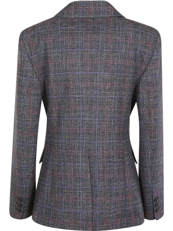 Alberta Ferretti Checked Double-breasted Blazer