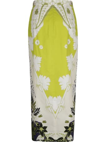 Valentino Front Cut-out Printed Skirt