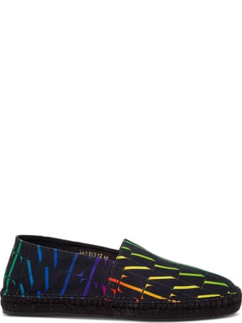 Valentino Garavani Black Cotton Vltn Espadrilles