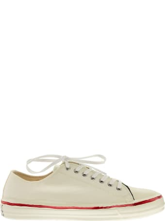 Marni Gooey Low Top Sneakers White With Rubber Casting And Marni Graffiti