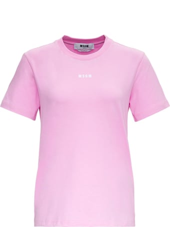 MSGM Basic Jersey T-shirt With Logo Print