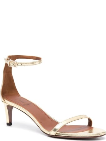 L'Autre Chose Lamé Leather Sandals
