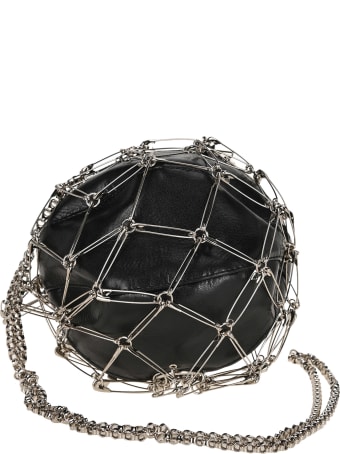 Noir Kei Ninomiya Safety Pins Round Shoulder Bag