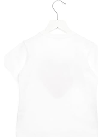 comme des garçons play blue & white striped heart shirt