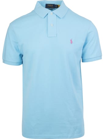 Ralph Lauren Azure Blue Embroidered Logo Polo Shirt