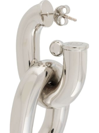 Paco Rabanne Silver-colored Aluminum Xl Hoop Earrings