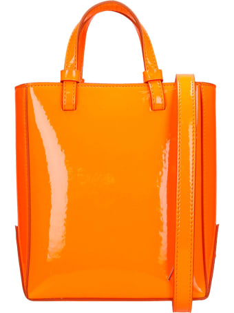 The Attico Drew Hand Bag In Orange Leather