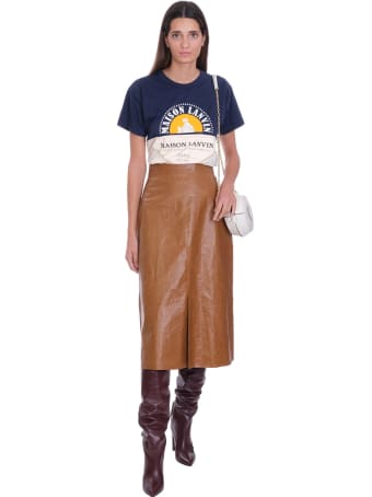 Lanvin T-shirt In Blue Cotton