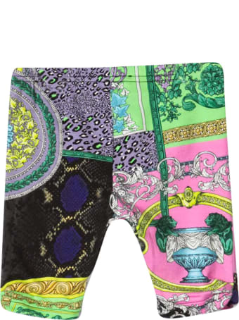 Versace Multicolor Print Leggings