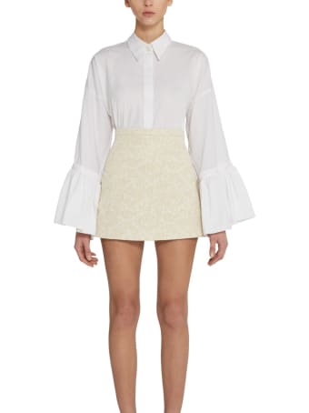 Amotea Baby Mini Skirt In Ivory Brocade