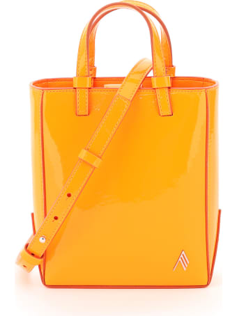 The Attico Mini Tote In Neon Vinyl