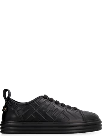 Fendi Rise Leather Platform Sneakers