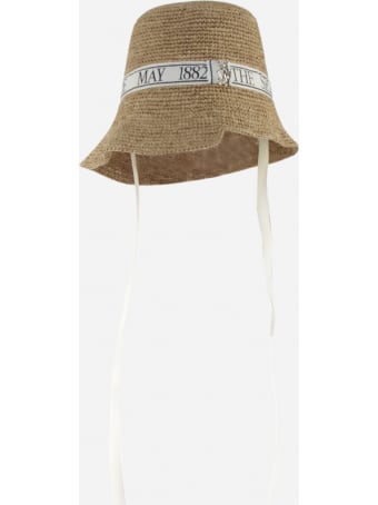 J.W. Anderson Bucket Hat In Woven Raffia