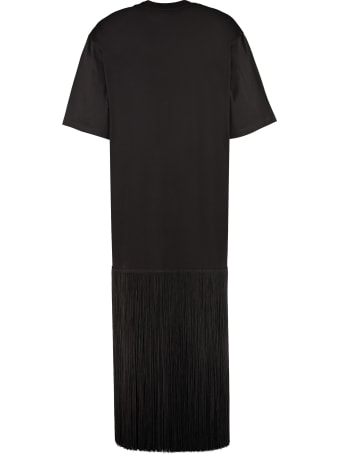 Prada Fringed Cotton T-shirt Dress