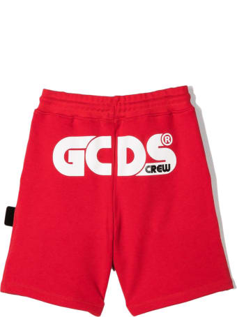 GCDS Red Cotton Shorts