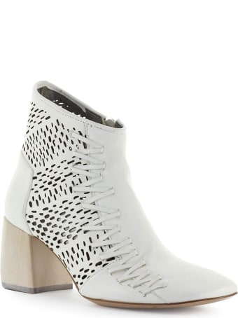 IXOS White Perforated Ankle Boot