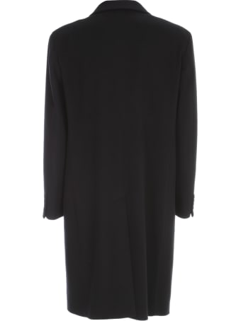 Emanuel Ungaro Wool Cashmere Single Breasted Coat W/shirt Neck