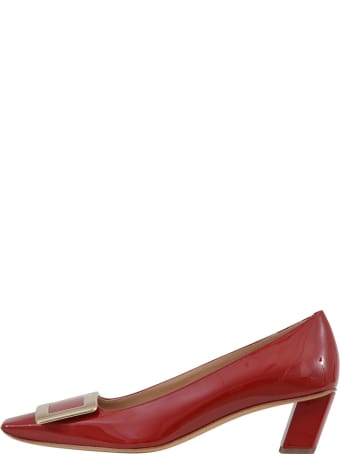 Roger Vivier Patent Belle Vivier Pump Red