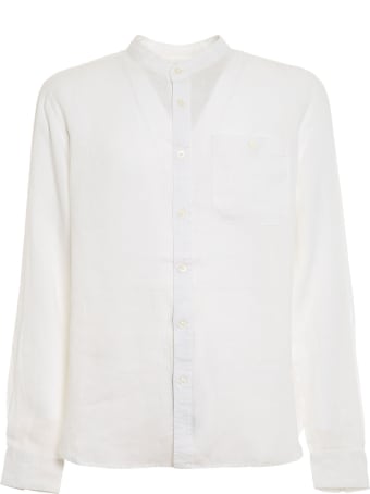 Woolrich Linen Band Collar Shirt