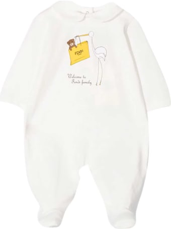 Fendi White Babysuit