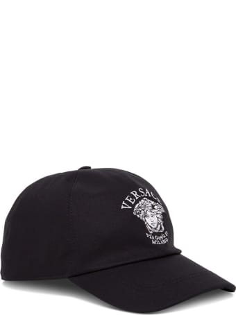Versace Jersey Hat With Medusa Embroidery