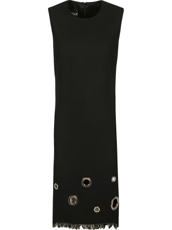 Moschino Fringed Hem Sleeveless Slim Dress