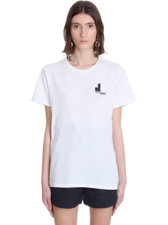 Isabel Marant Zafferh T-shirt In White Cotton