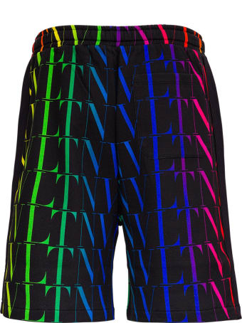 Valentino Vltn Multicolor Jersey Bermuda